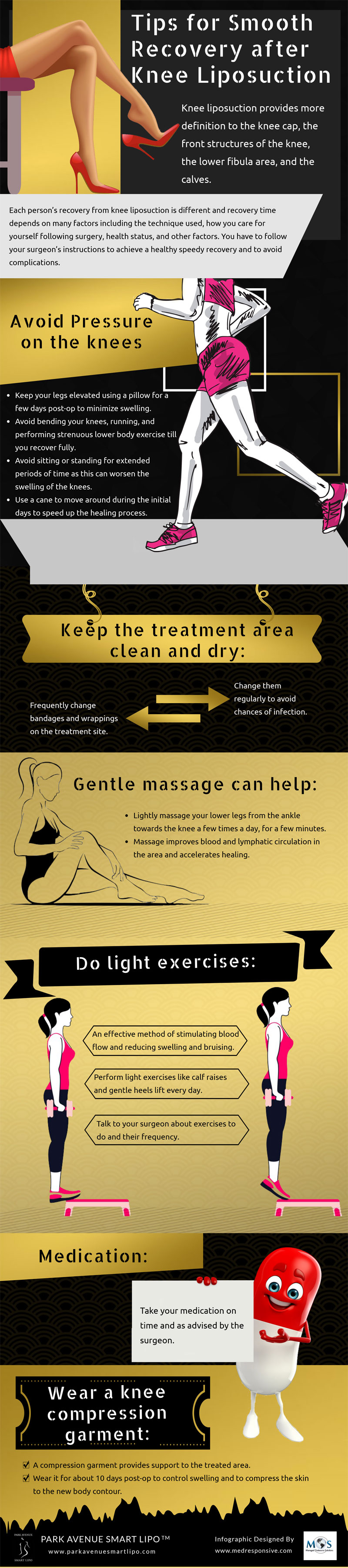 Tips for Smooth Recovery after Knee Liposuction [Infographic]