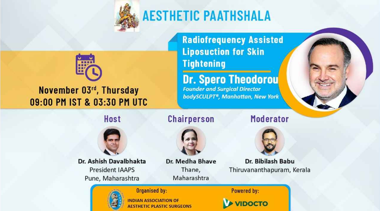 Dr. Spero Theodorou will Participate in the Upcoming Aesthetic Paathshala Webinar